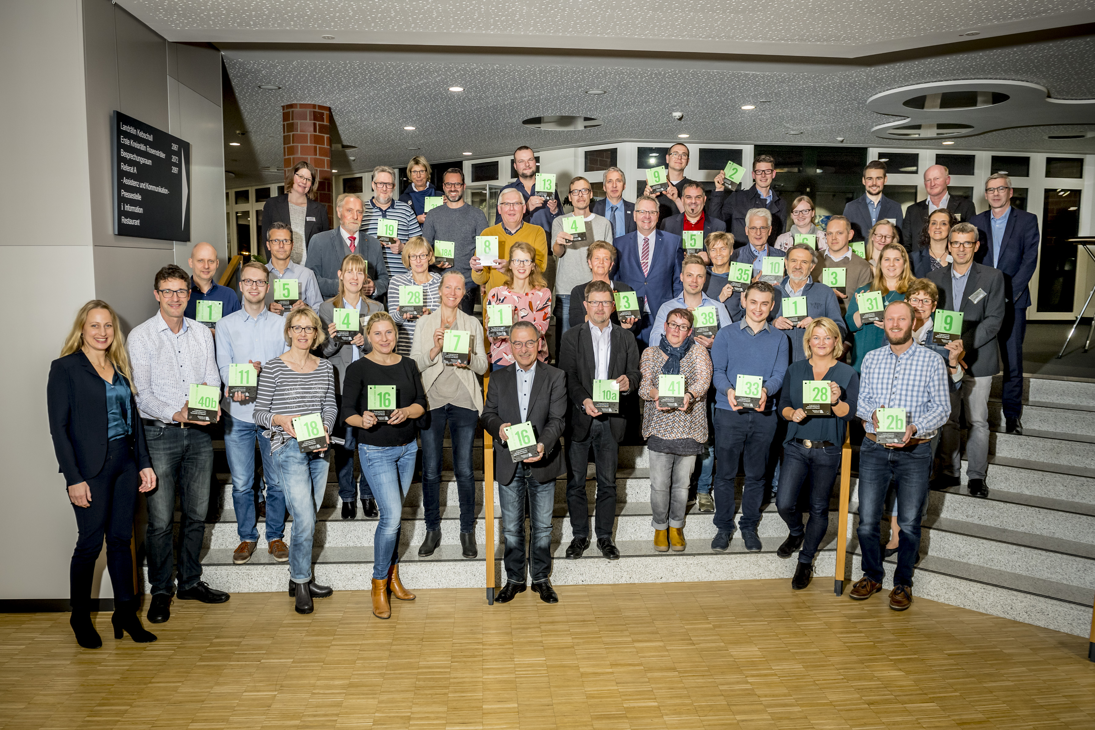 Verleihung der Grünen Hausnummer am 14. November 2019 im Kreishaus