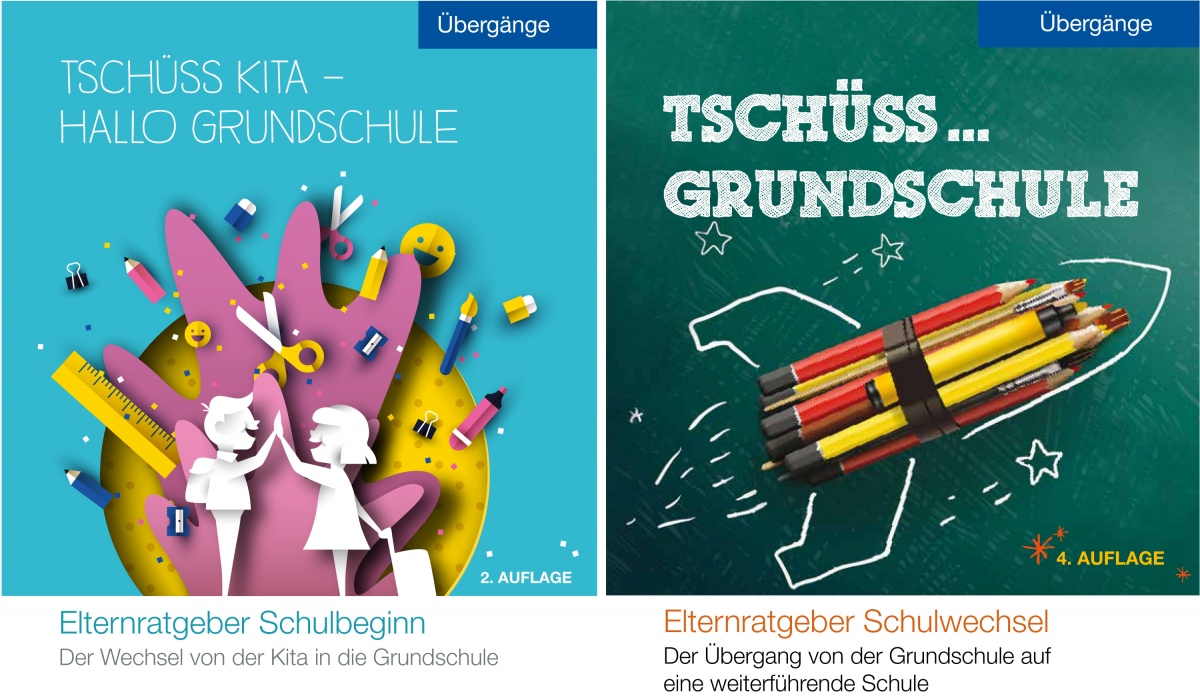 Cover der Broschüren Schulbeginn und Schulwechsel
