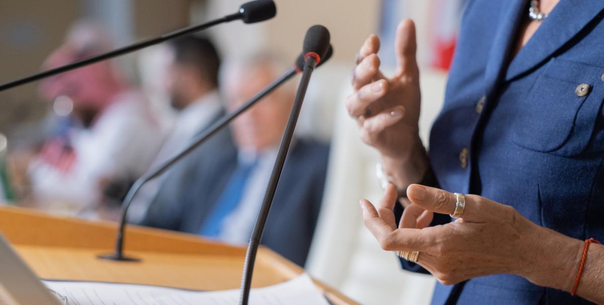 Symbolbild Kreistagssitzung Podiumssituation