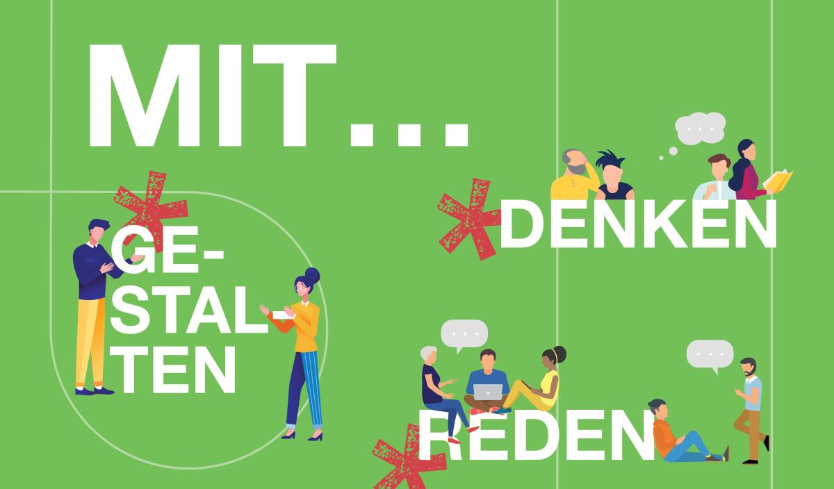 mitdenken - mitreden - mitgestalten Grafik Bürgerbeteiligung