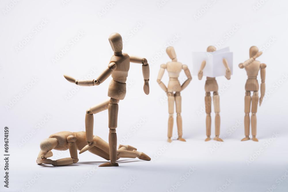 Stilisierte Darstellung Zivilcourage