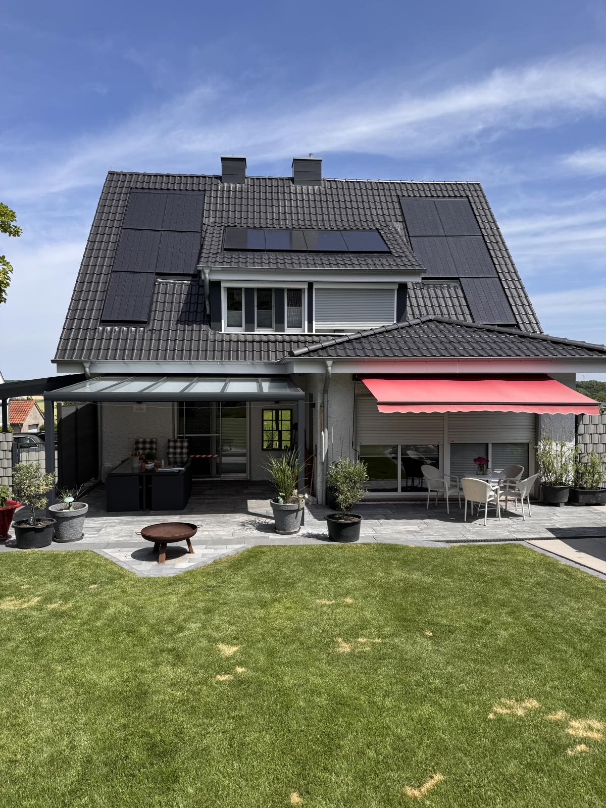 Garten eines Einfamilienhauses