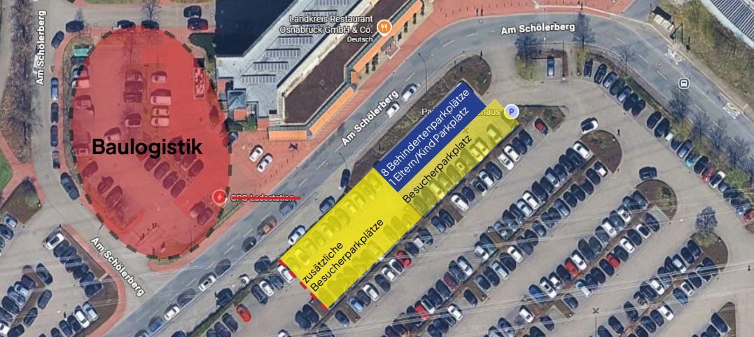 Kreishaussanierung Parkplatz