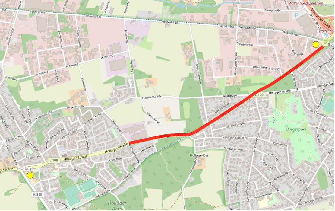 Straßenkarte L109
