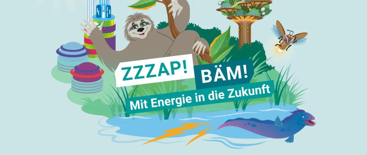 MINT Aktionstage Grafik mit de Aufschrift ZZZAP BÄM!