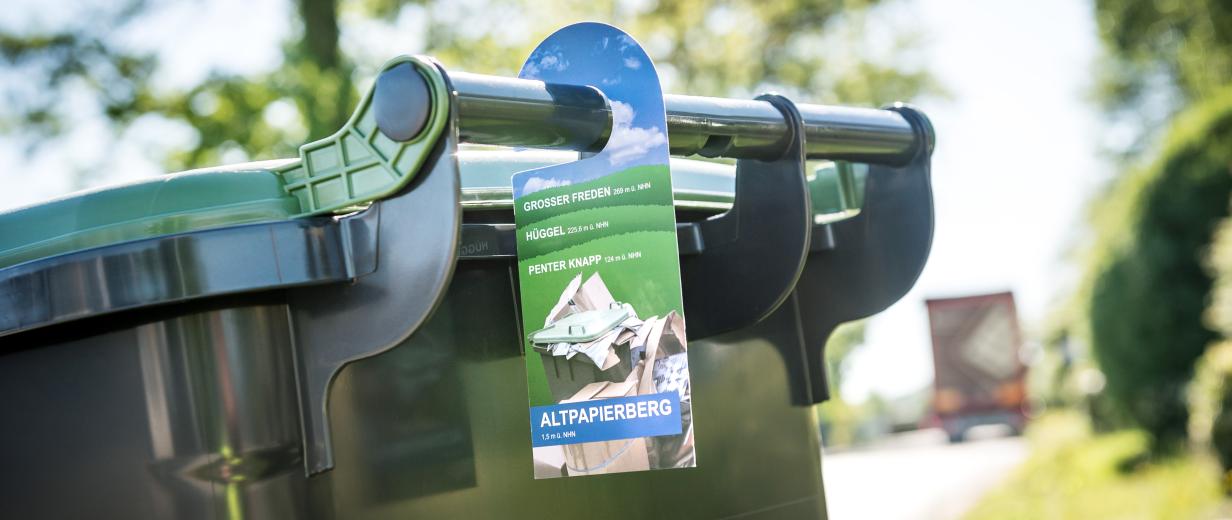 So können Bürgerinnen und Bürger unterstützen Mülltonne am Straßenrand