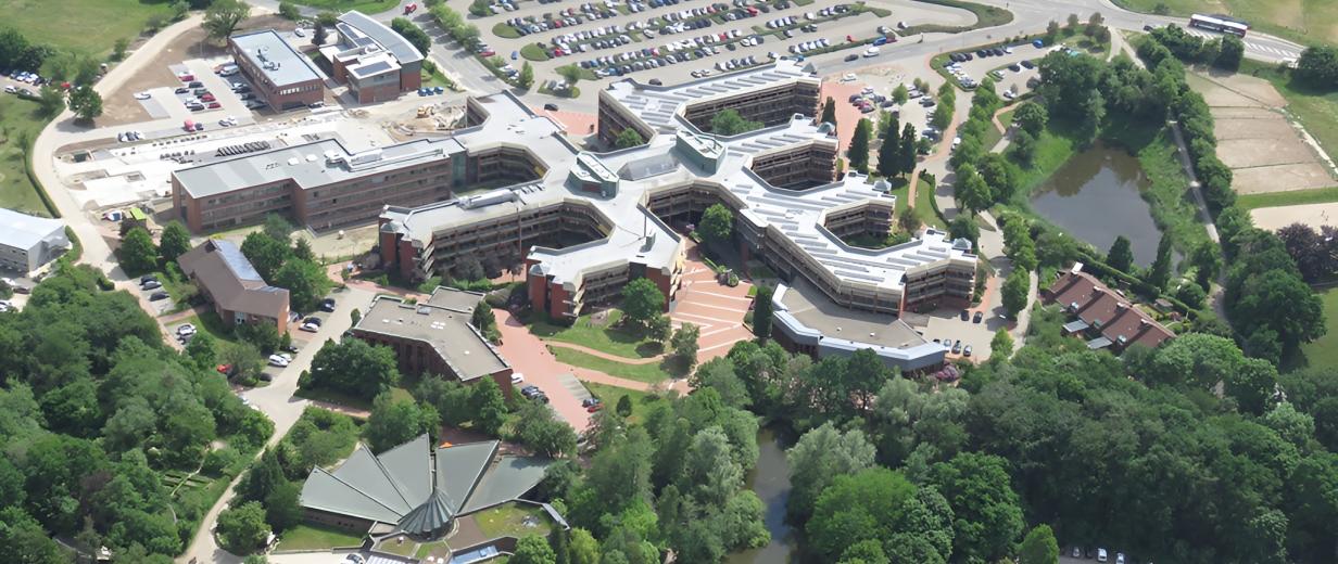 Luftbild / Kreishaussanierung