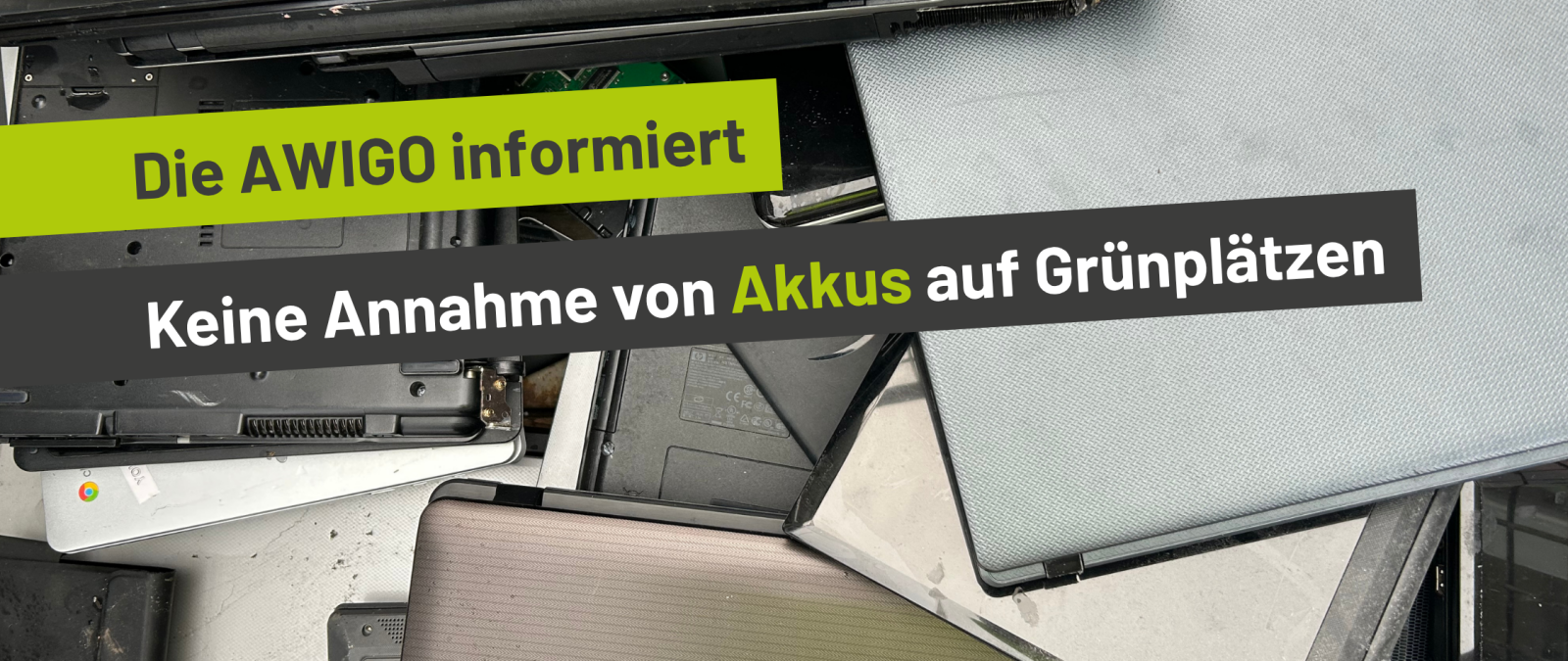 Entsorgte Elektrogeräte in einem Gittercontainer