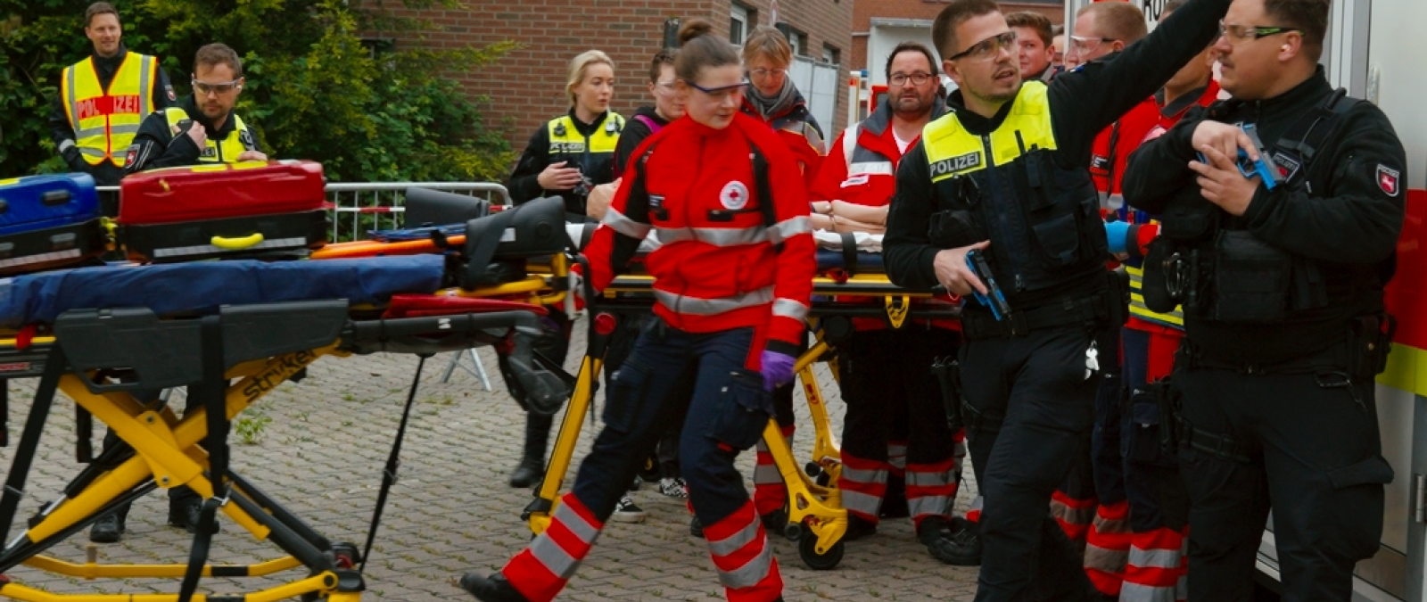 Übung Polizei Rettungsdienste