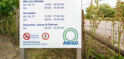 Öffnungszeitenplakat AWIGO