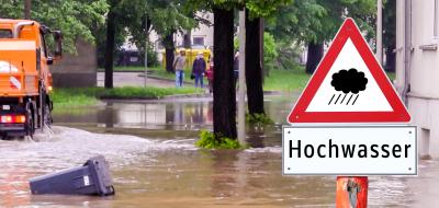 Überflutete Straßen