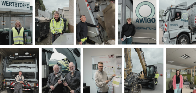 Collage aus verschiedenen Personen in Arbeitskleidung