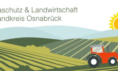 Stilisiertes Bild: Trecker fährt durch Landschaft