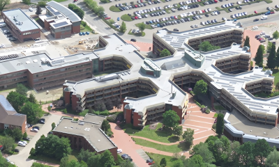 Luftaufnahme des Kreishauses in Osnabrück