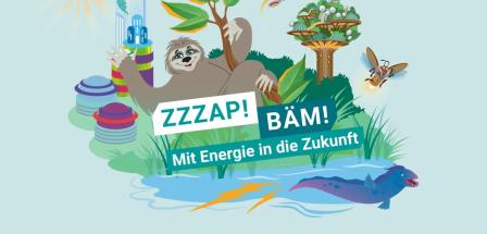 Grafik mit de Aufschrift ZZZAP BÄM!