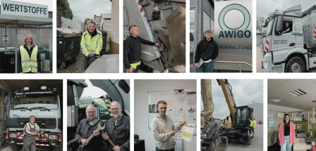 Collage aus verschiedenen Personen in Arbeitskleidung