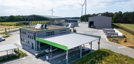 Blick auf ein Gewerbegebiet
