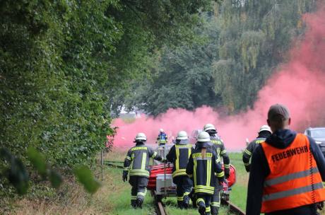Großübung der Kreisfeuerwehr Osnabrück zwischen Bersenbrück und Ankum