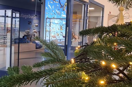 Weihnachtsbaum in einem Foyer