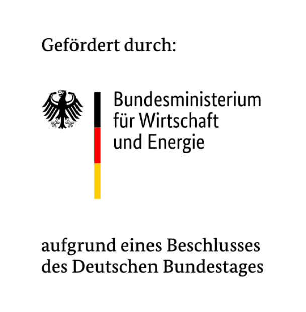 Logo BMWE Logo des Fördergeldgebers Bundeswirtschaftsministerium