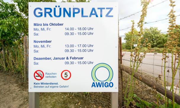 Öffnungszeitenplakat AWIGO