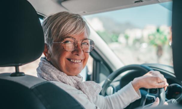 Frau am Steuer