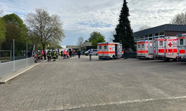 Katastrophenschutzübung an der Oberschule in Melle