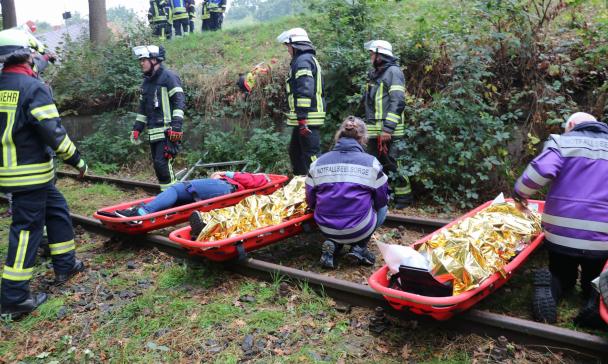 Großübung der Kreisfeuerwehr Osnabrück zwischen Bersenbrück und Ankum