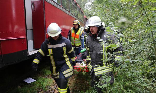 Großübung der Kreisfeuerwehr Osnabrück zwischen Bersenbrück und Ankum