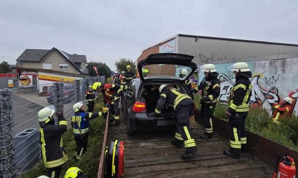 Großübung der Kreisfeuerwehr Osnabrück zwischen Bersenbrück und Ankum